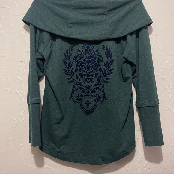 Soft Surroundings forest green cowl neck pullover sweatshirt (large petite) - Picture 5 of 5